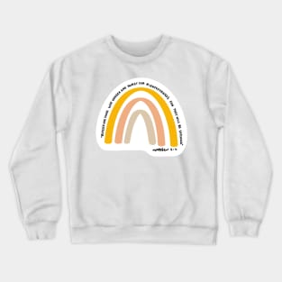 matthew 5:6 bible verse boho rainbow Crewneck Sweatshirt